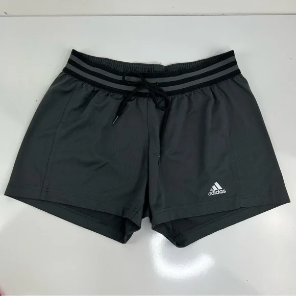 ADIDAS Gray Three Stripe Climalite Shorts - Picture 2 of 4